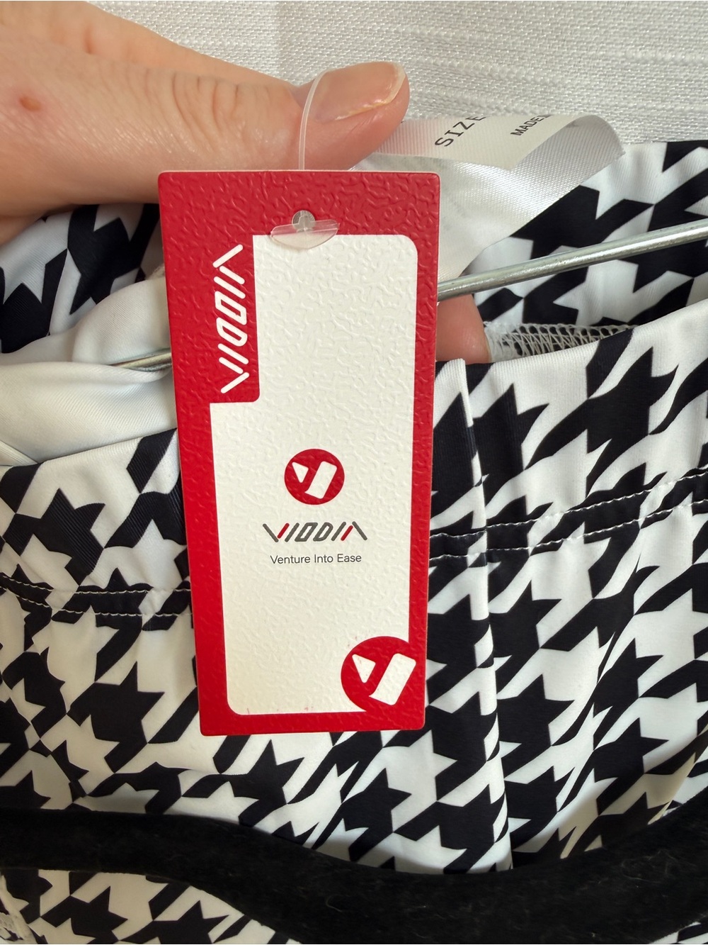Viodia Black & White Houndstooth Athletic Shorts | Size XS NWT - Picture 12 of 12